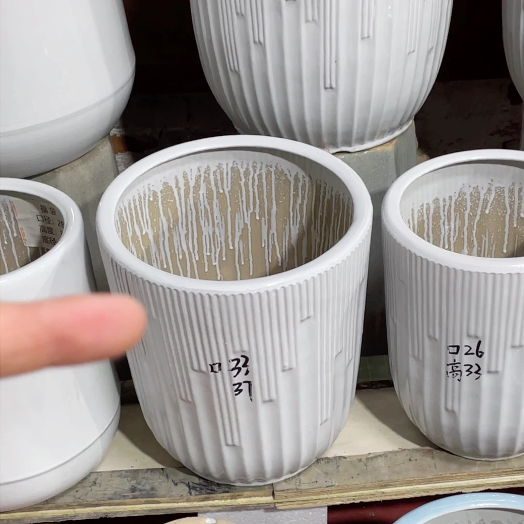 开***1号大号花盆白色正常品