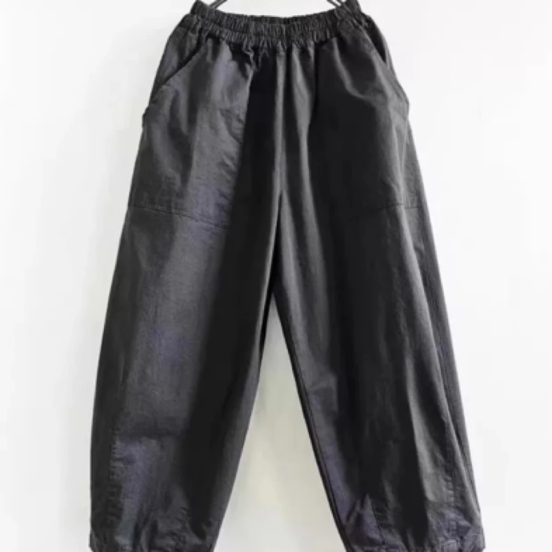 现~PUCO韩国东大门代购女2025夏季百搭双口袋宽松舒适显瘦休闲裤