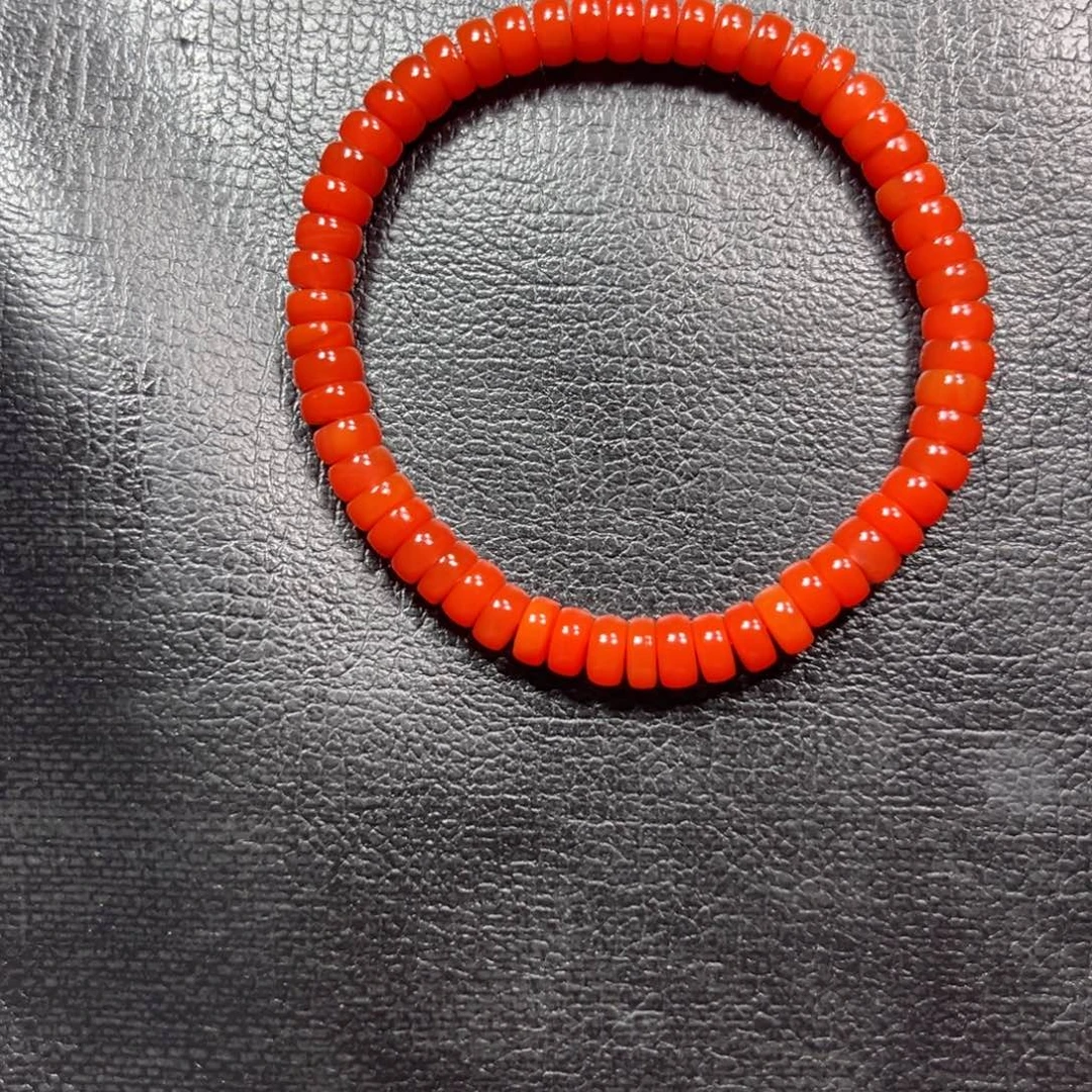 南红玛瑙未镶嵌手串药片单圈卡6