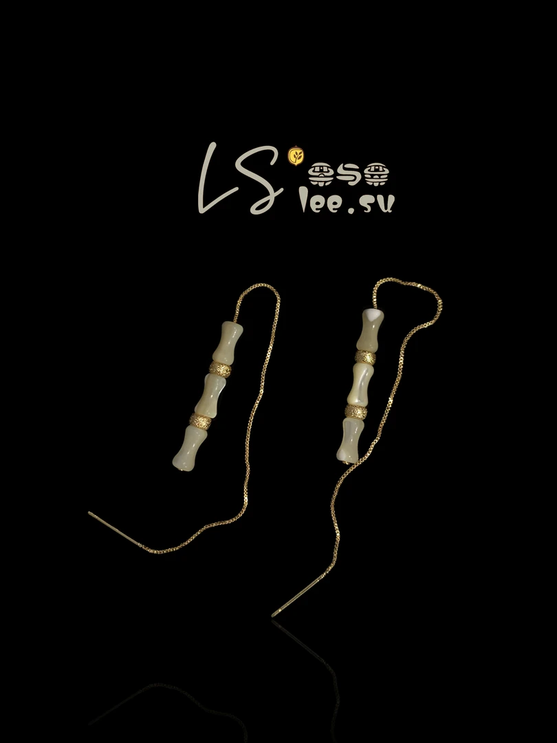 LeeSu【小众】节节高升贝壳耳线~1014