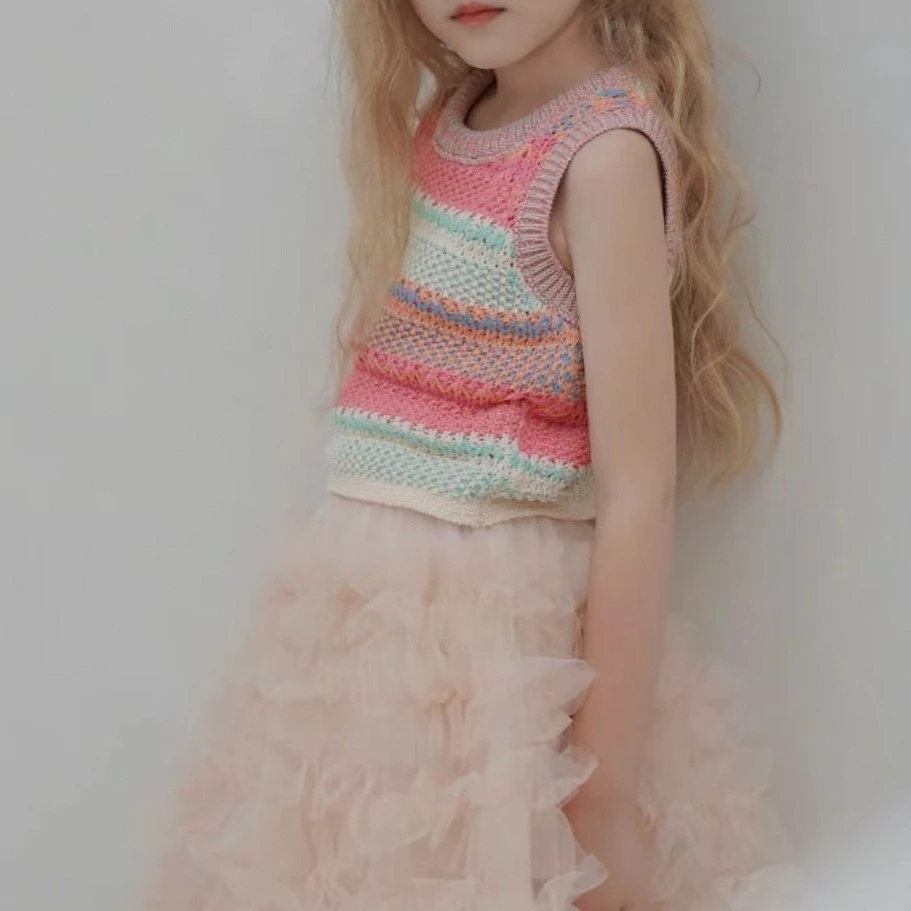 锁家高级粉蓬蓬长半裙3006