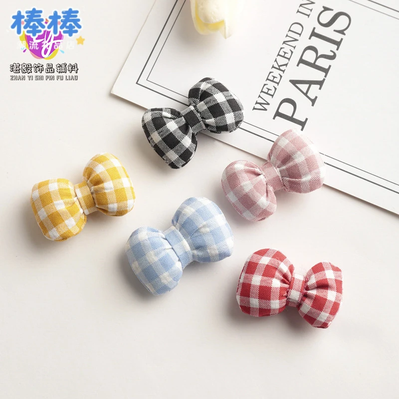 韩国发饰风女糖果色蝴蝶结配件可爱日系胸针diy半成品辅料