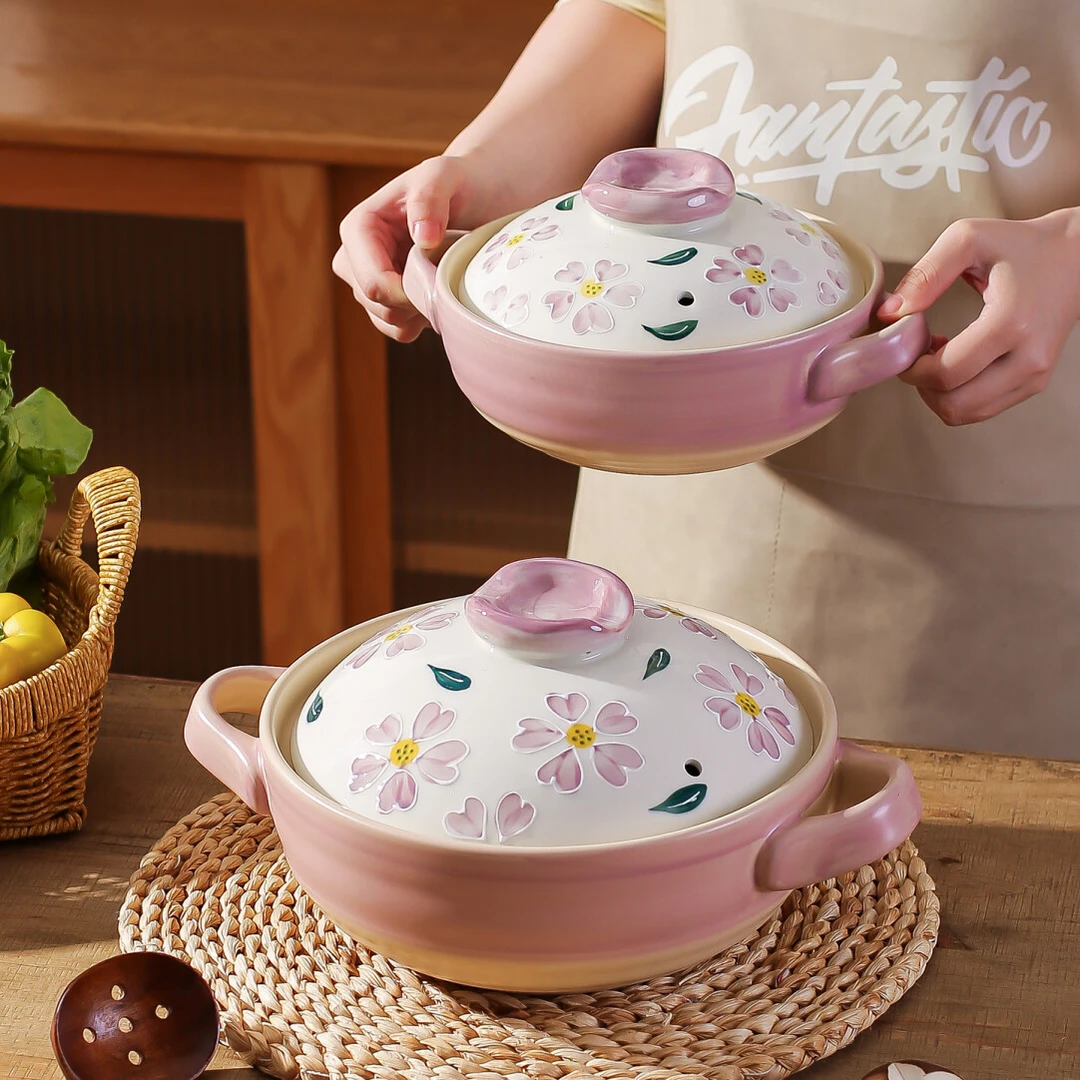 川岛屋日式砂锅煲家用耐高温干烧不裂燃气灶专用煲汤锅煲仔饭沙锅