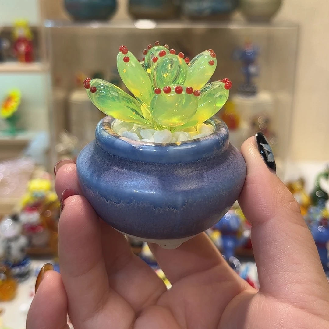 手工艺品琉璃熊童子