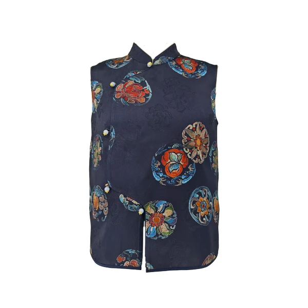 【默默专款】薄款民族风提花短款马夹气质清凉感25XS160A