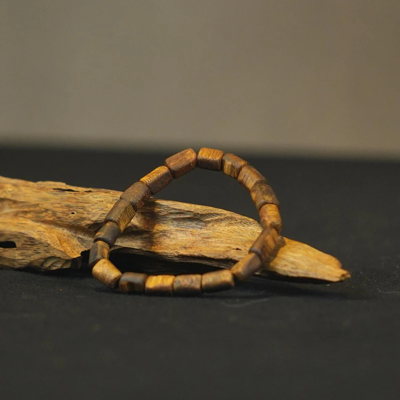 沉香丨随心所欲·莞香绿奇楠沉香随型单圈手串 随形7.5mm 约4g-CX