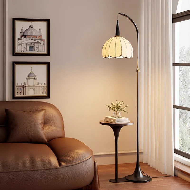 中古法式风落地灯高级感氛围灯客厅书房沙发旁边几卧室床头置物灯