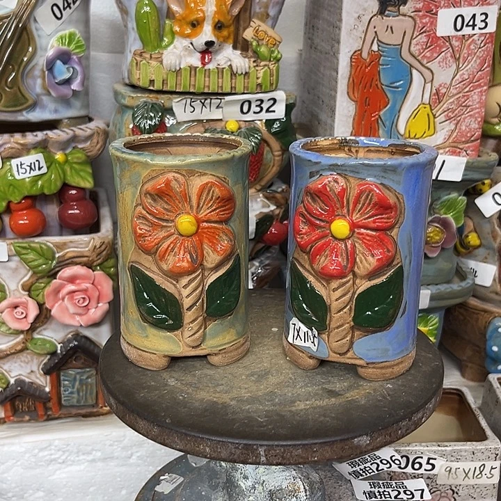 粗陶材质多肉花盆