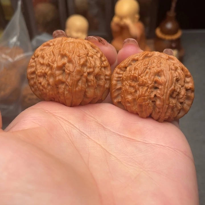 文玩核桃把件白狮子41全品