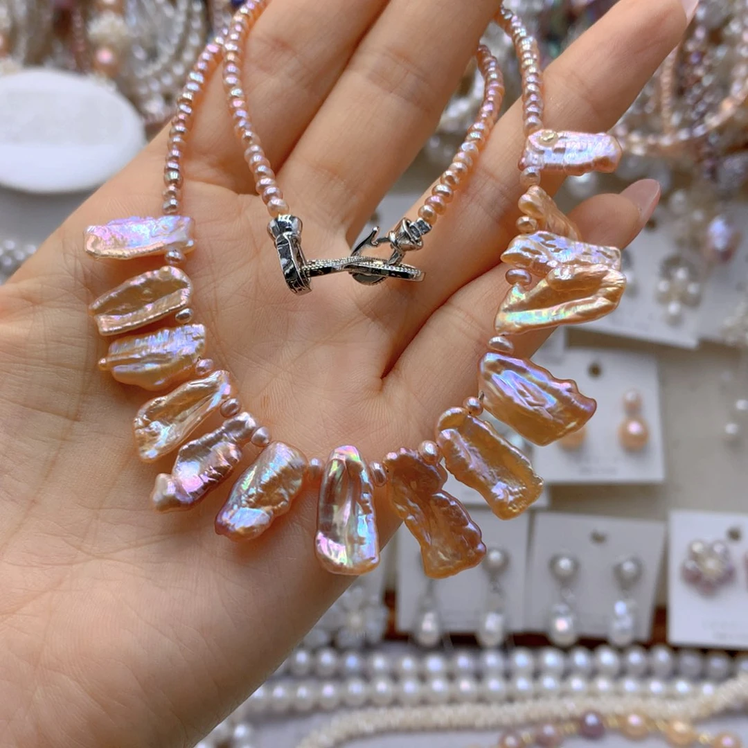 银S925镶嵌淡水珍珠耳饰