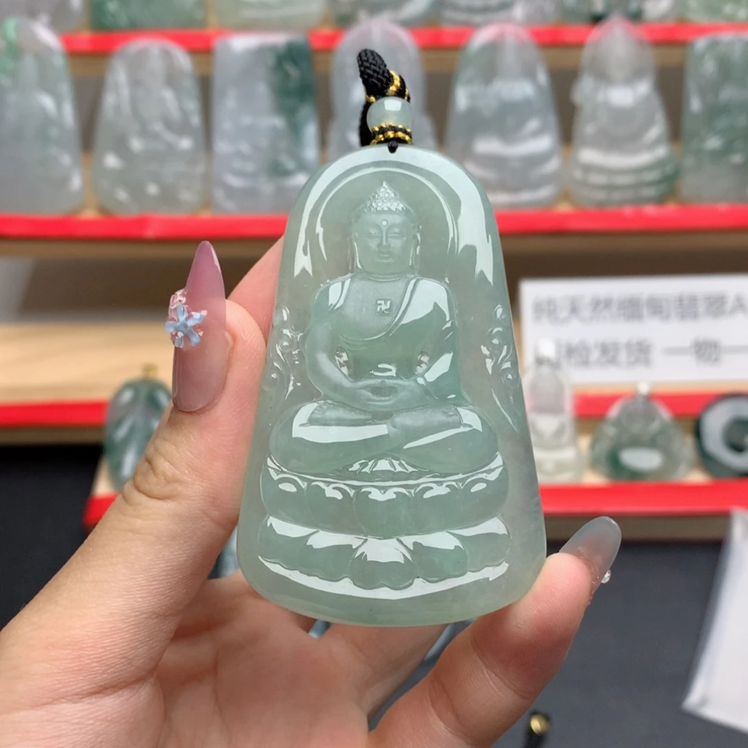 心***灵翡翠未镶嵌颈饰大日