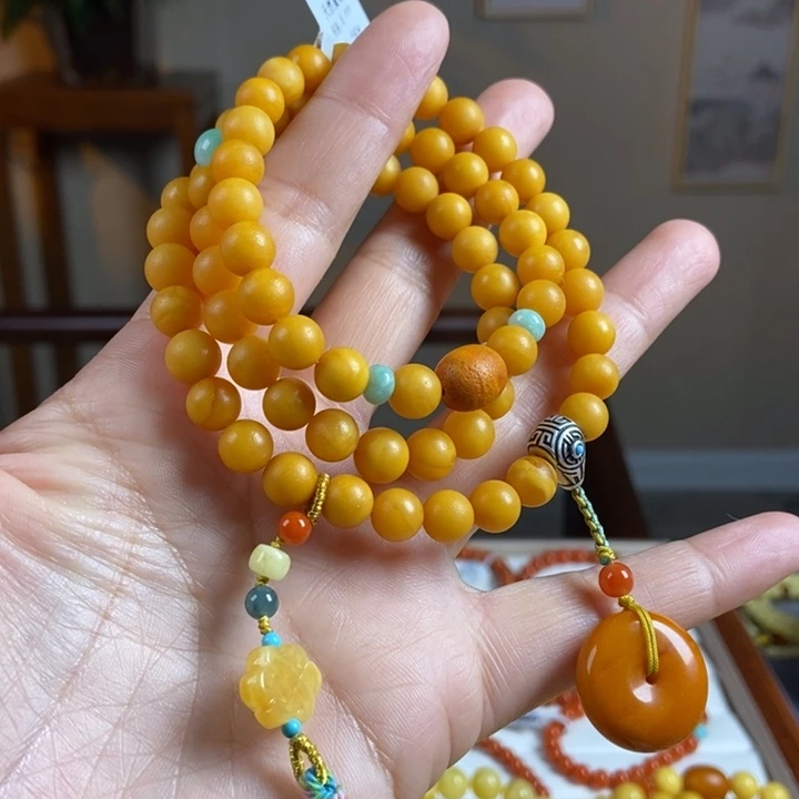 琥珀手链未镶嵌蜜蜡手串8