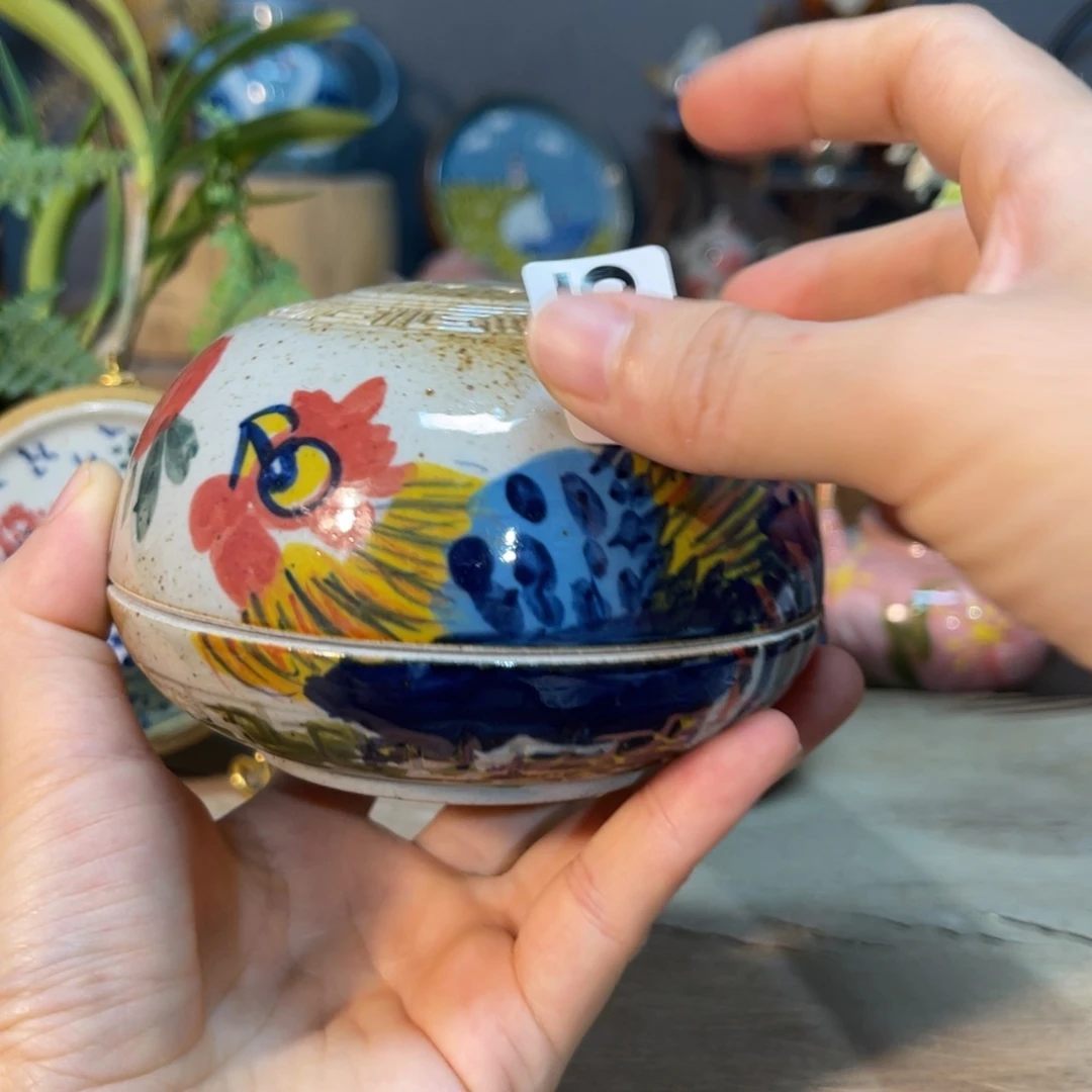 壶素浅陶瓷手工手绘