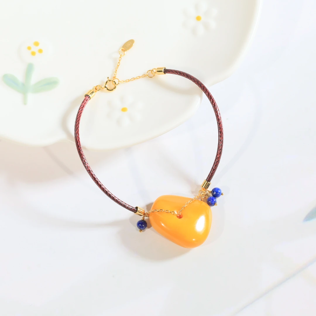 【安曼博】S925银平安扣老蜜手链  约24*20*10