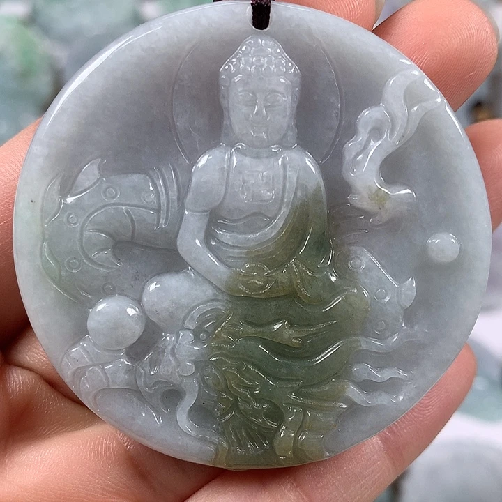 颈饰未镶嵌翡翠玉龙大日如来福利