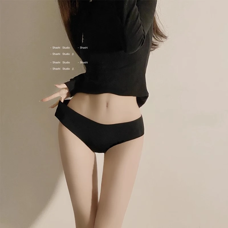 莎饰冰丝无痕内裤女2025新款低腰透气适柔女士性感纯欲三角短裤女