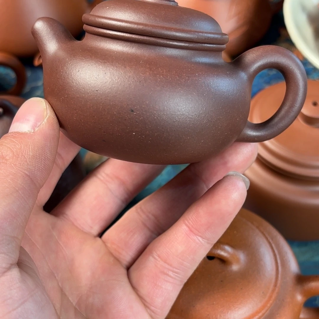 紫砂茶壶三*三大生仿古 120cc 原矿底槽清