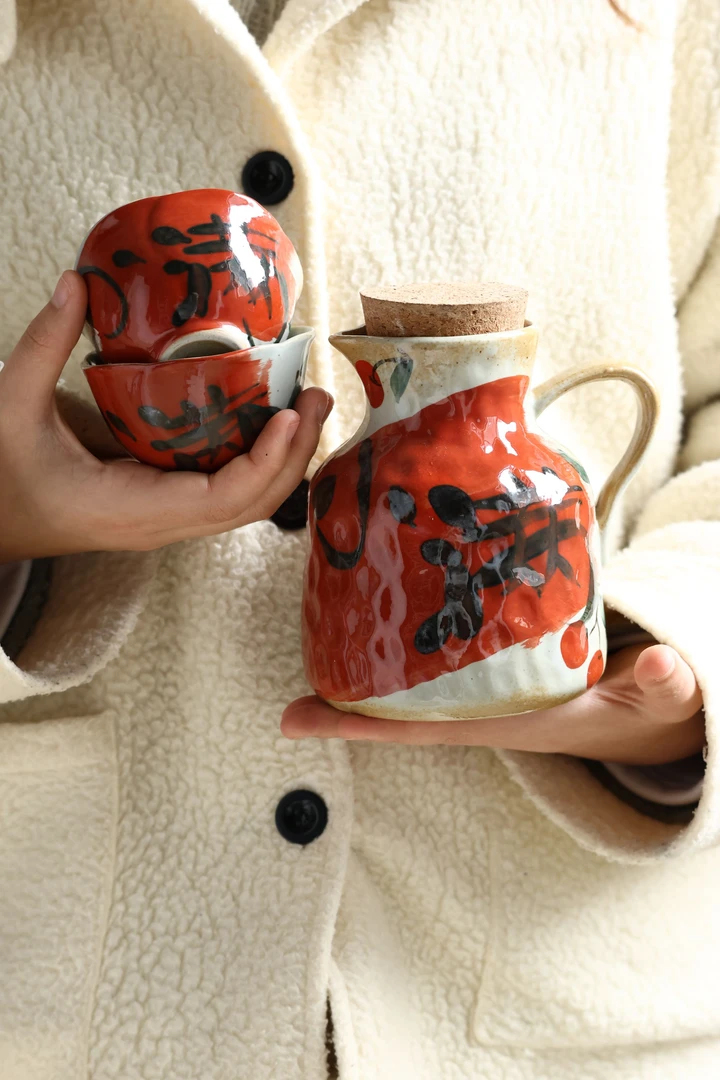 743景德镇复古陶瓷中式冷水壶陶瓷茶杯