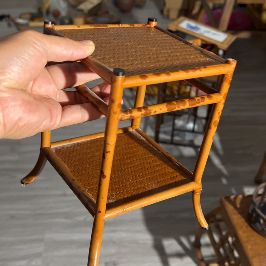 琉璃手工艺品湘妃竹双层呗架
