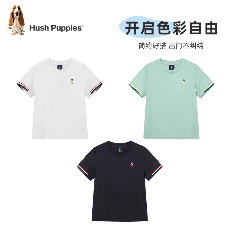 【吸湿速干】暇步士童装2025年春夏新款儿童户外轻薄透气圆领衫短袖