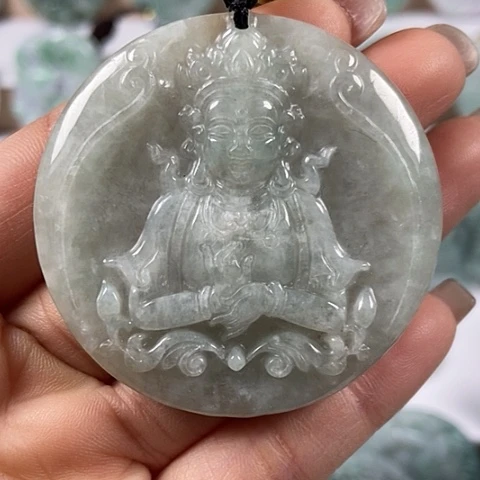 翡翠颈饰未镶嵌观音福利