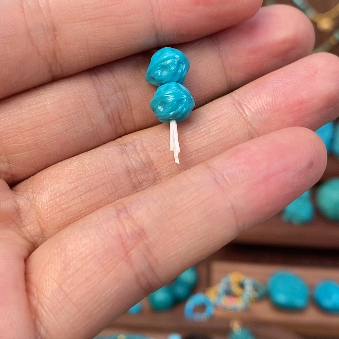 绿松石颈饰未镶嵌百香对珠