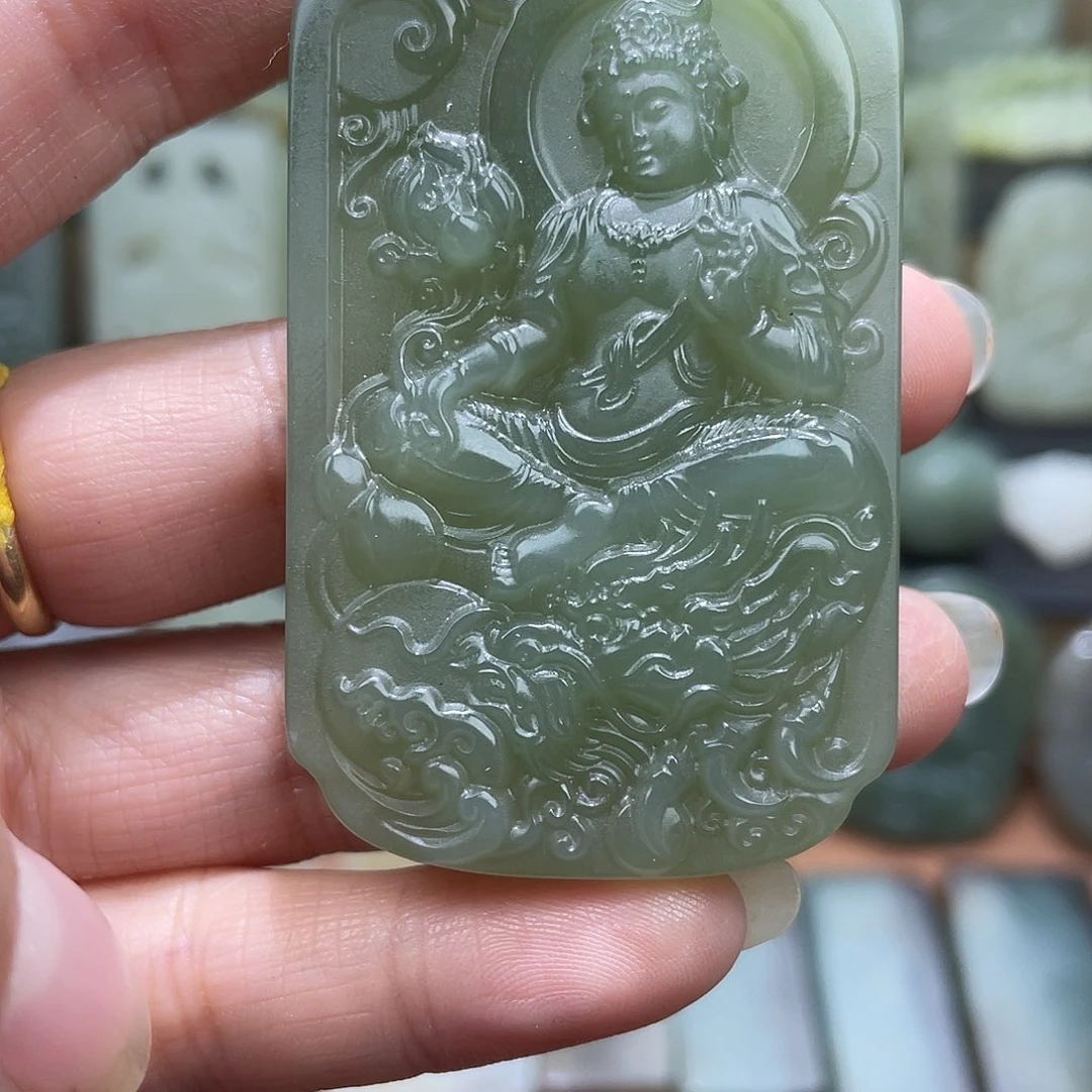 和田玉未镶嵌吊坠(不含链)