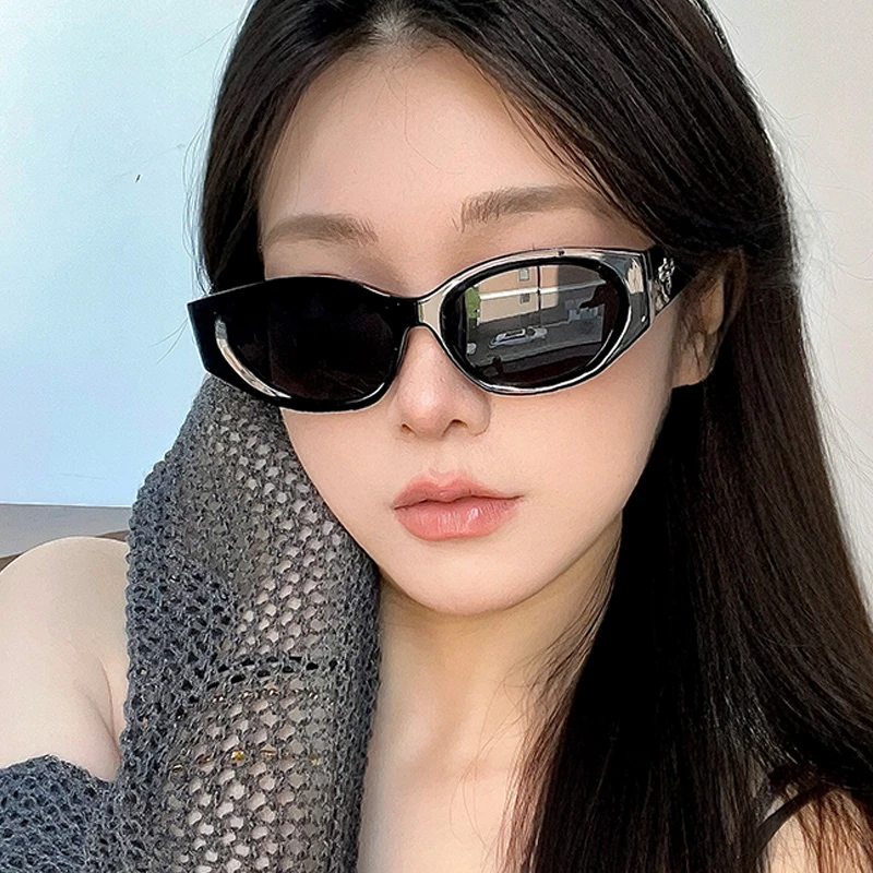 2025新款猫眼墨镜宽边防紫外线防晒高级感方圆脸显脸小旅游太阳镜