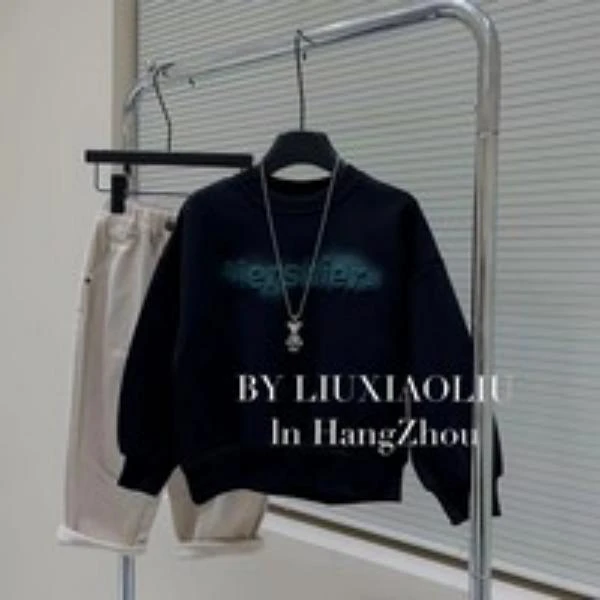 BY LIUXIAOLIU【微微萤火】韩版潮流英文字母秋季儿童圆领卫衣2212