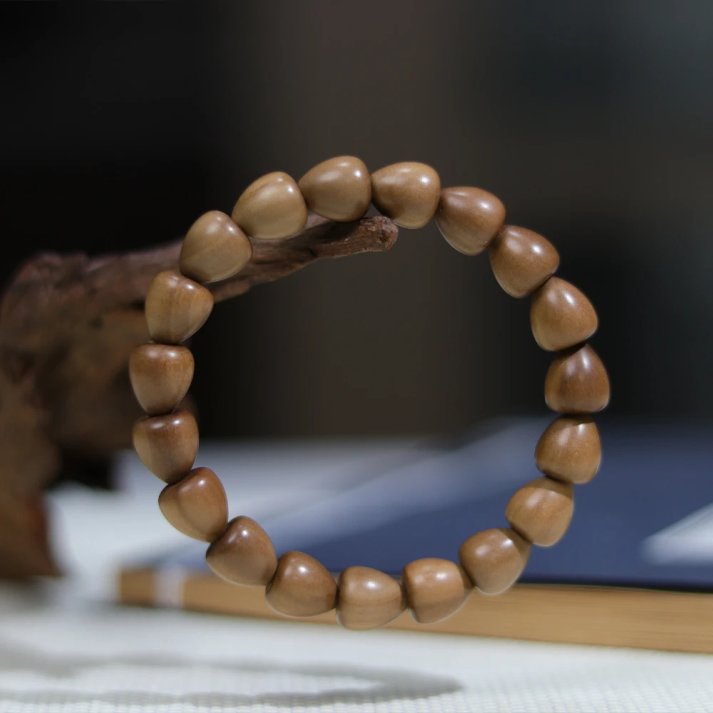 老山檀手串·10*11mm爱心珠单圈·MLS2007