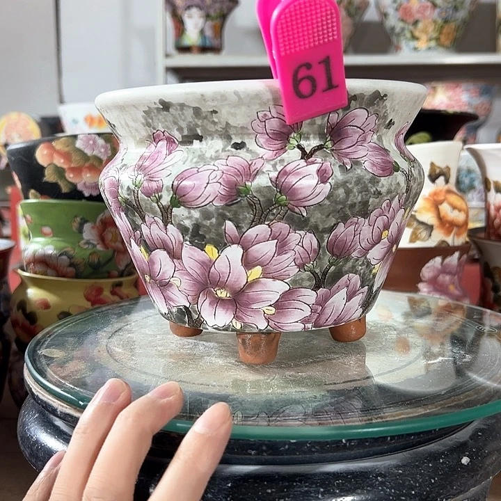 景德镇陶瓷手绘花盆