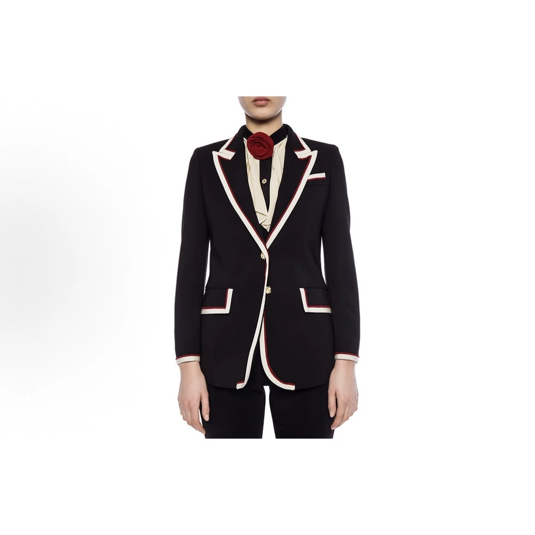99新 GUCCI/古驰 GUCCI古驰单排金属纽扣边饰西装外套42码/E00492