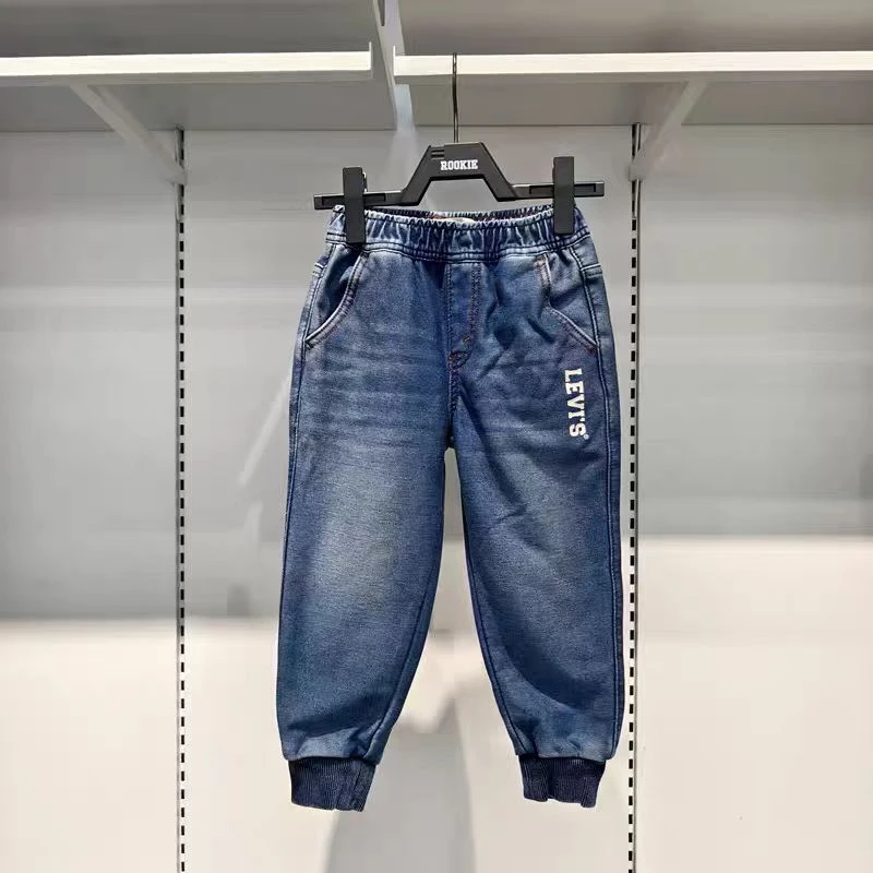 Levi's李维斯儿童舒适休闲时尚百搭休闲裤加绒牛仔长裤 LV2542160