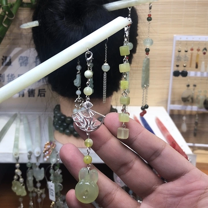 蛇纹石玉未镶嵌发簪