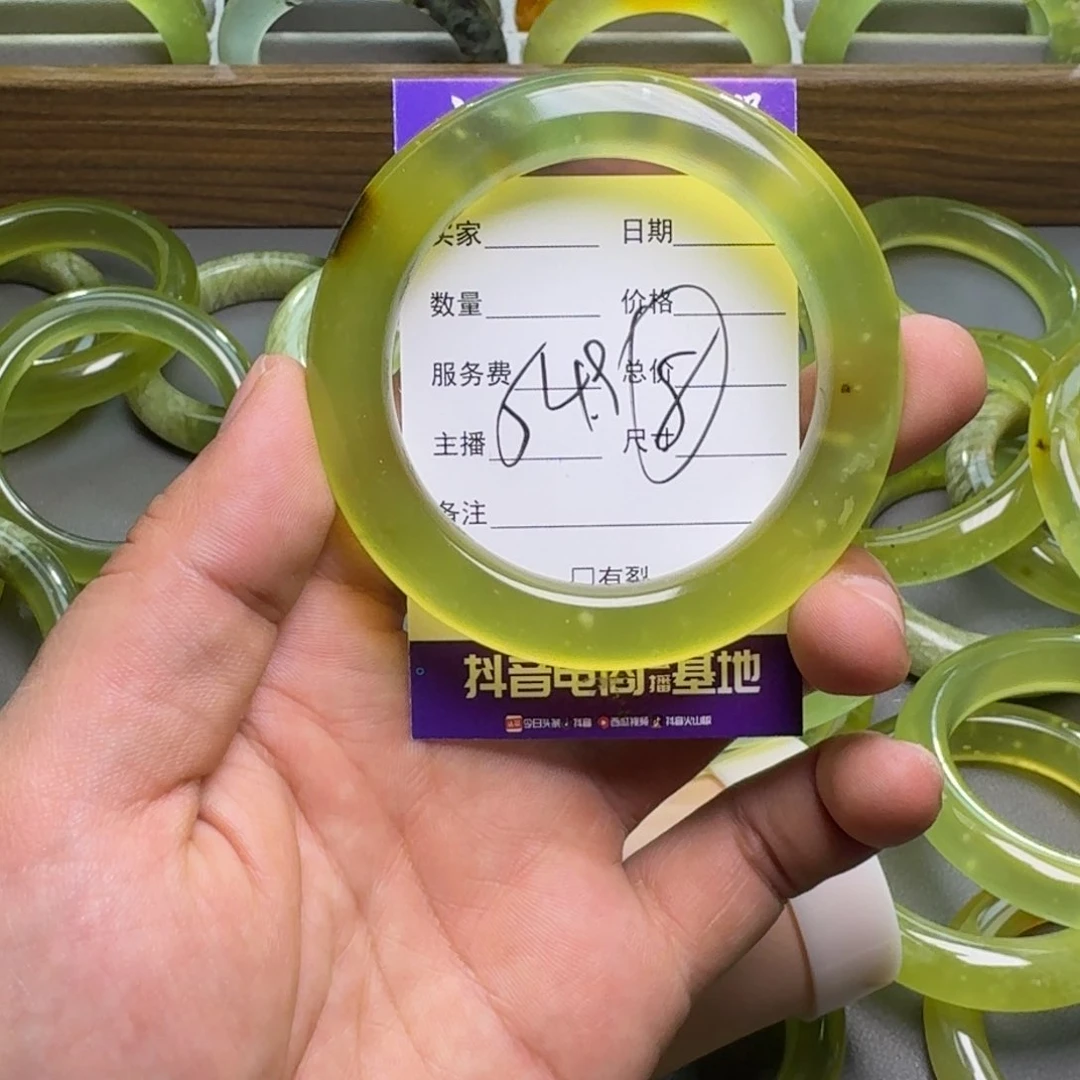 蛇纹石玉手镯合金叨***6