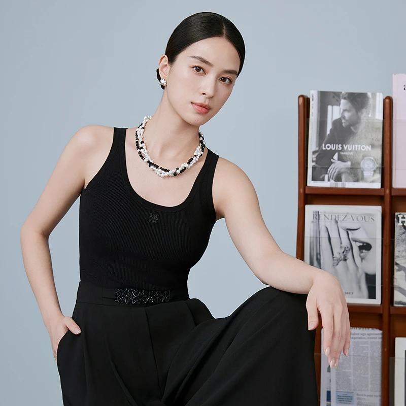 柔顺舒适宽肩带吊带背心2025年新款时尚贴身内搭-MJGB02KTO411