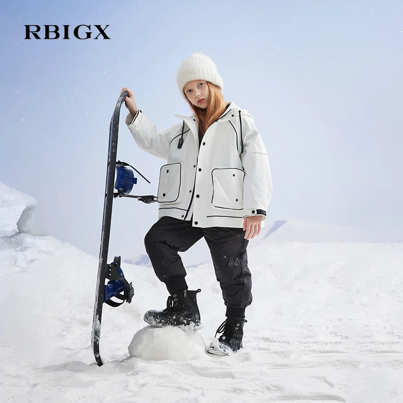 RBIGX瑞比克童装冬季连帽户外防寒保暖羽绒服外套三穿YF4DR1710
