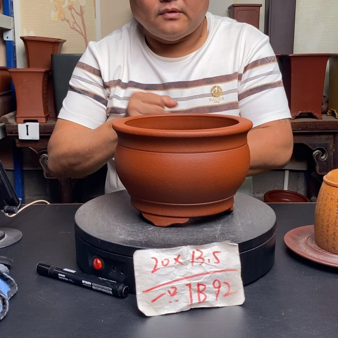 紫砂花盆货号一只JB92