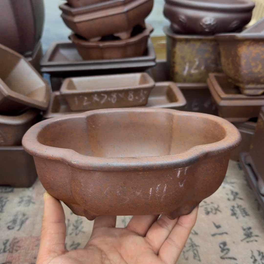 紫砂花盆72号宜兴紫砂正品花盆18x14x5