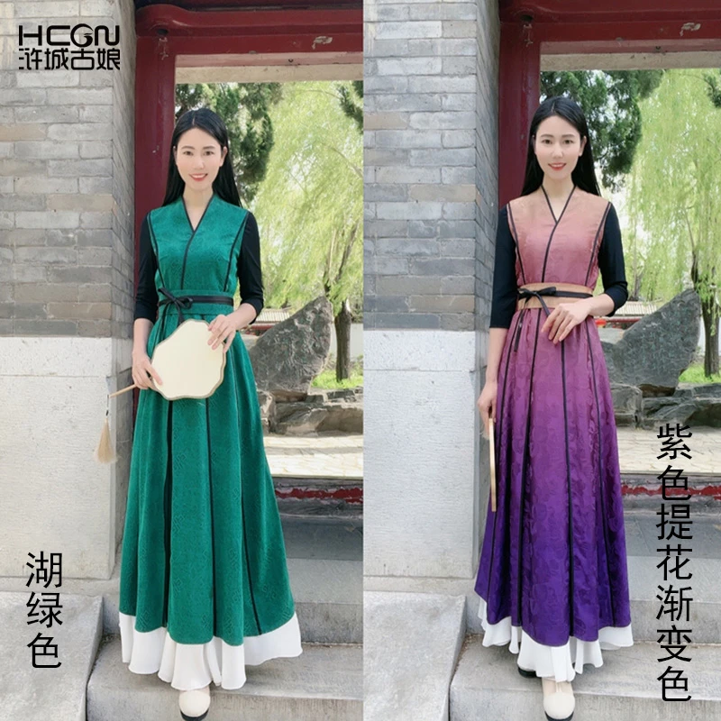 新中式国风桑蚕丝长裙气质高端女装澜汐渐变香云纱连衣裙22B17160