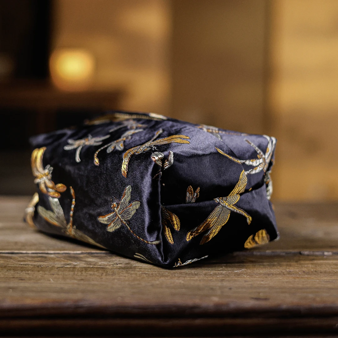 【网瓷专属】<蜻蜓>真丝抽纸袋（慢蓝S0477）