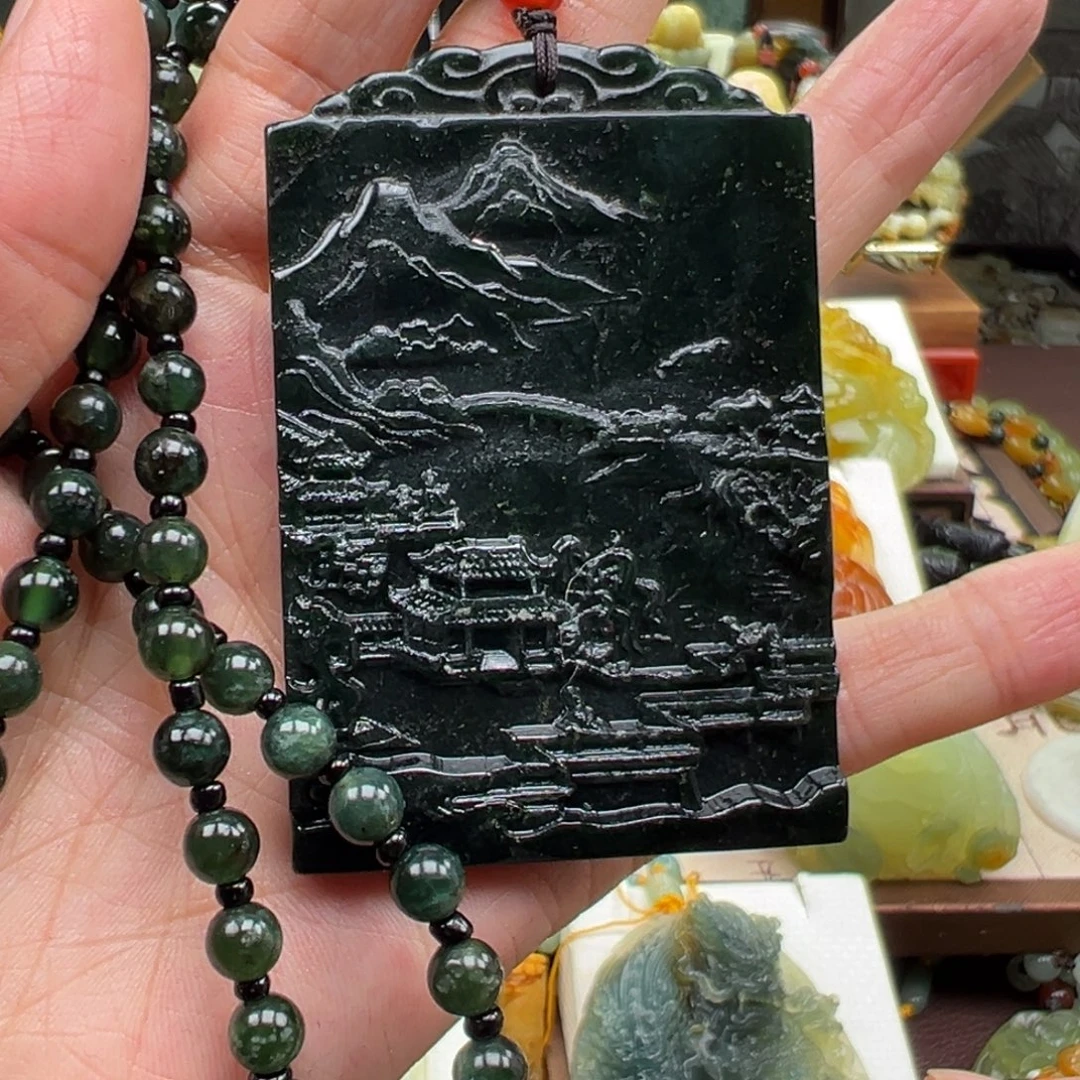 岫玉未镶嵌挂件挂件