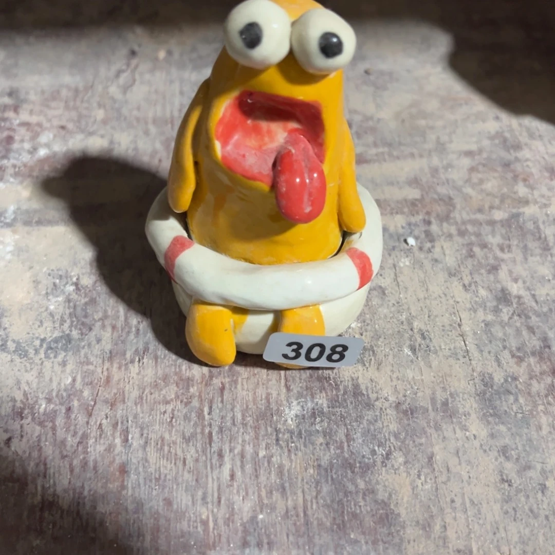 摆件纯手工抽象陶瓷摆件微瑕308