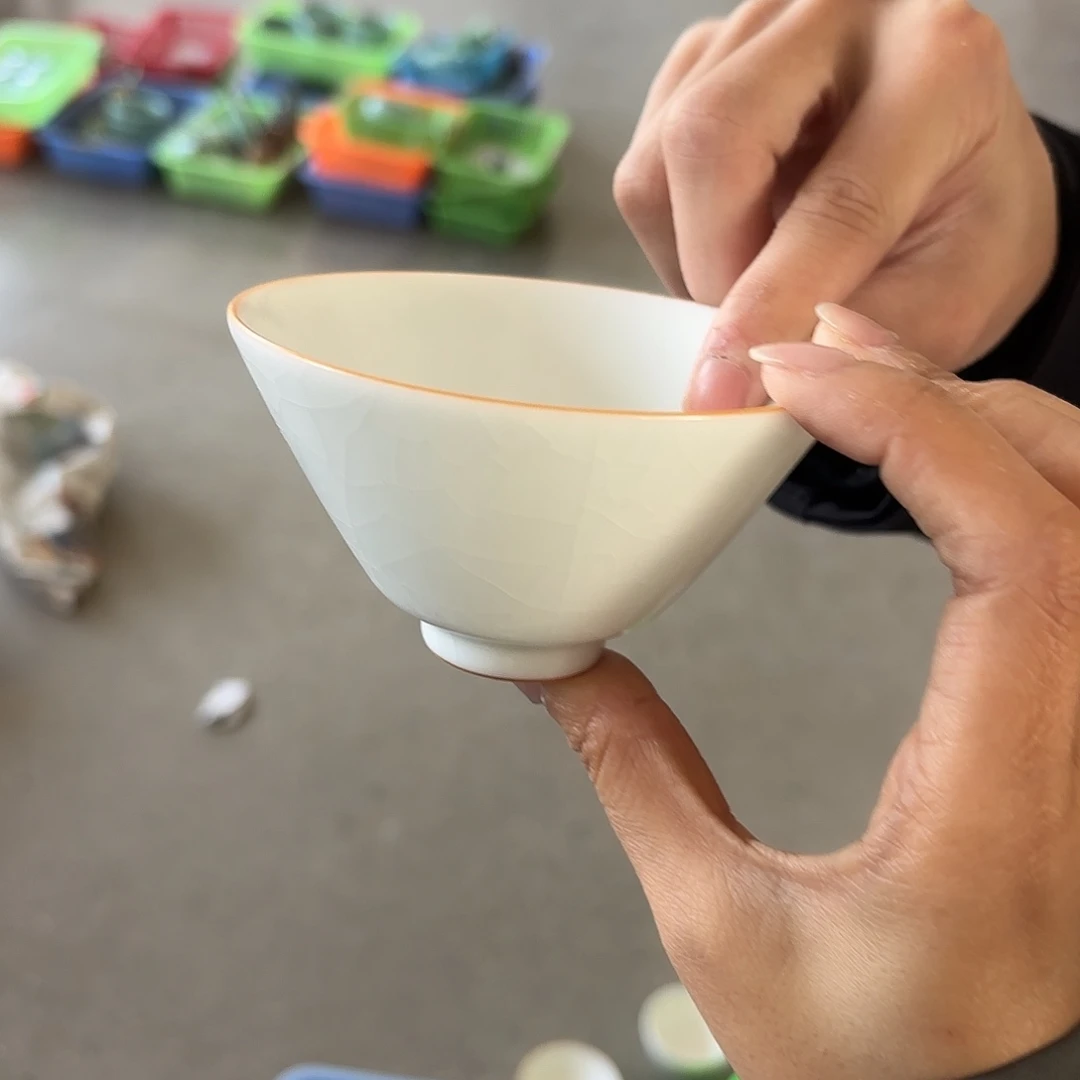 龙泉云间青瓷小米茶器