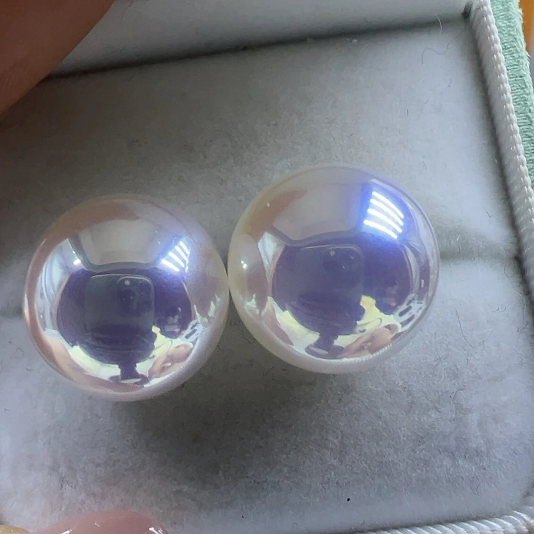 淡水珍珠银S925镶嵌耳饰