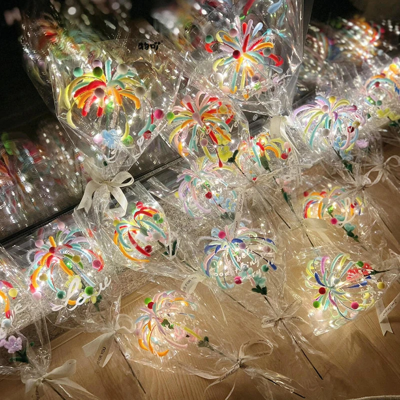 新年装饰创意ins风烟束花扭扭棒DIY手工材料全套生日跨年圣诞礼物