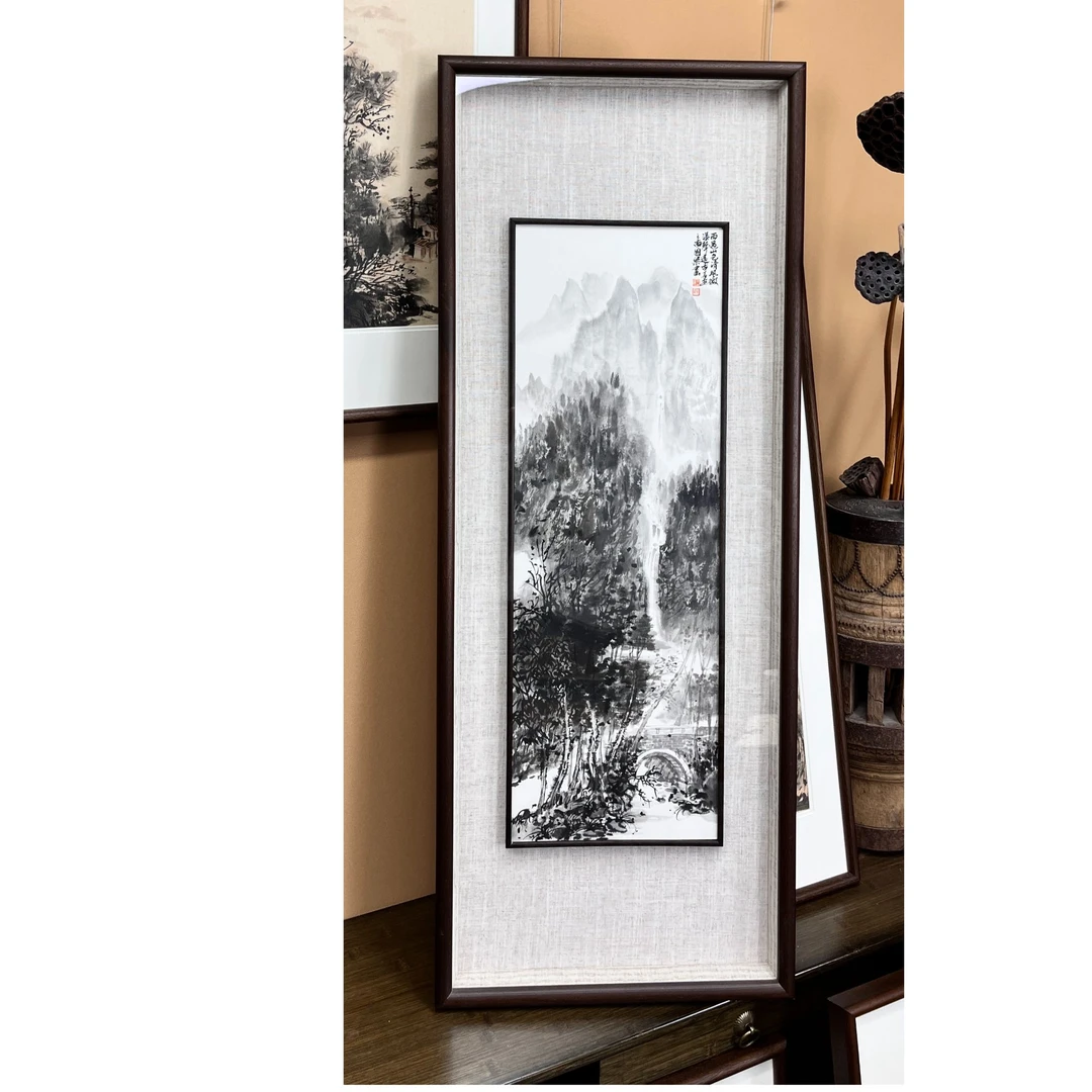 97*37《雨过山色清》水墨装饰画