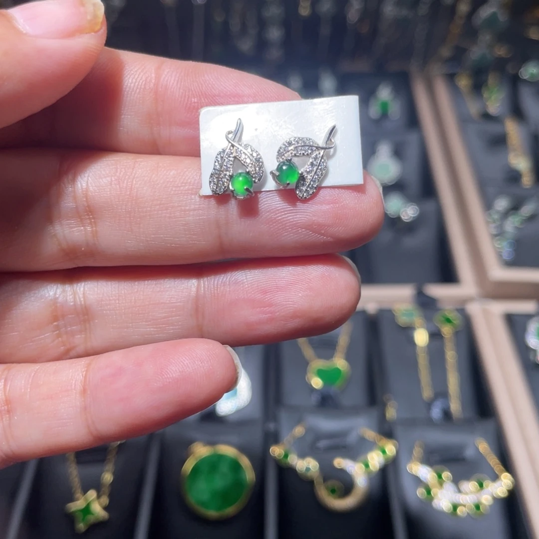 翡翠银S925镶嵌颈饰