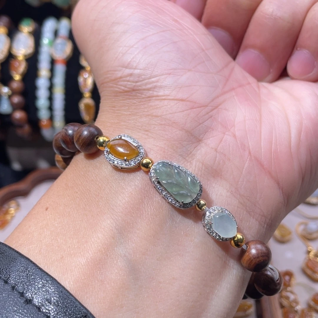 翡翠银S925镶嵌颈饰