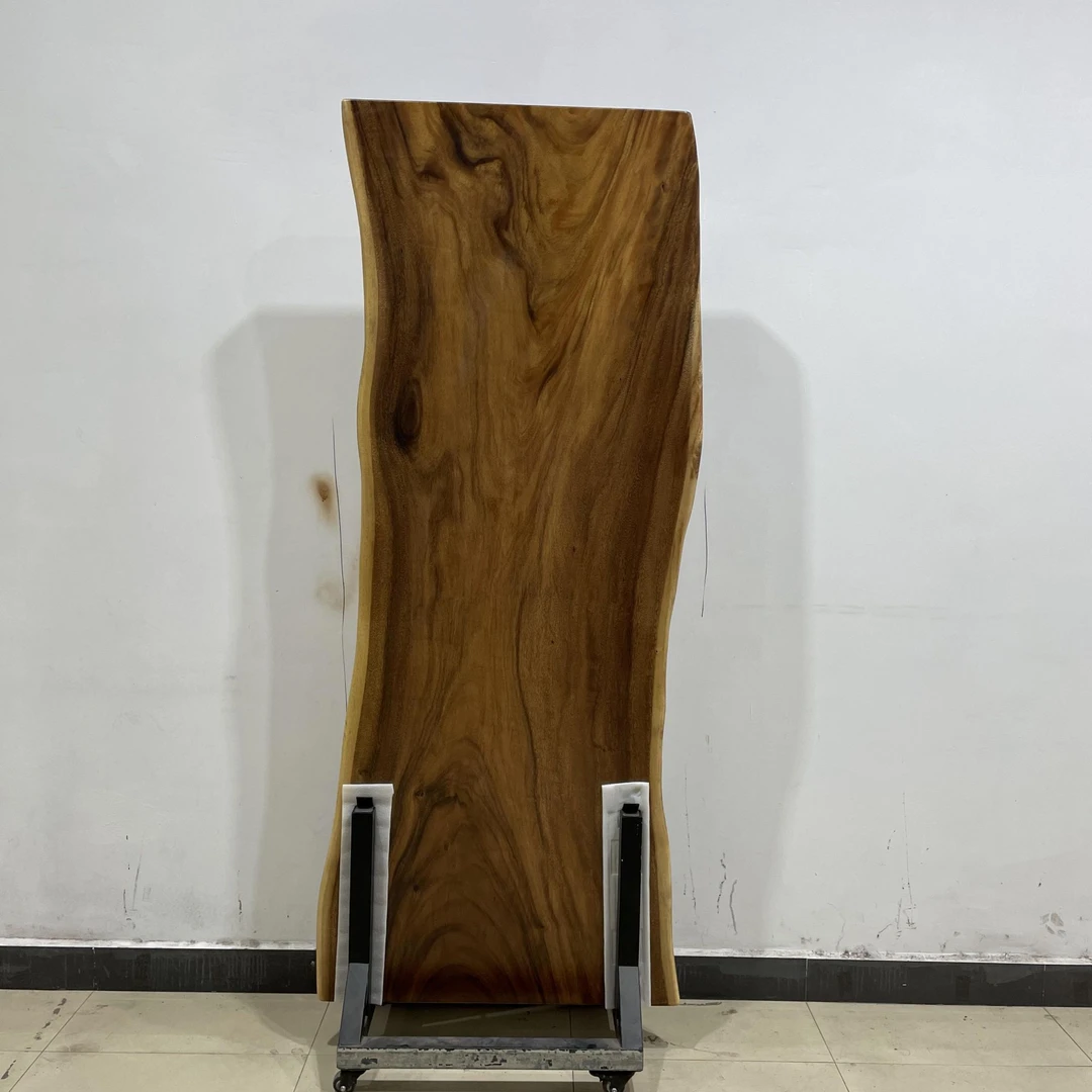 84-长200宽75-70-83厚6自然边南美胡桃木大板桌实木整板原木茶几